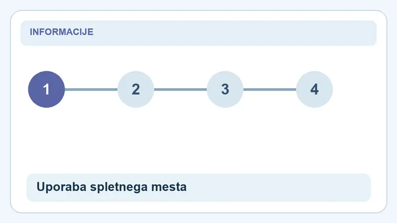 Uporaba spletnega mesta: koraki za Pogoji uporabe