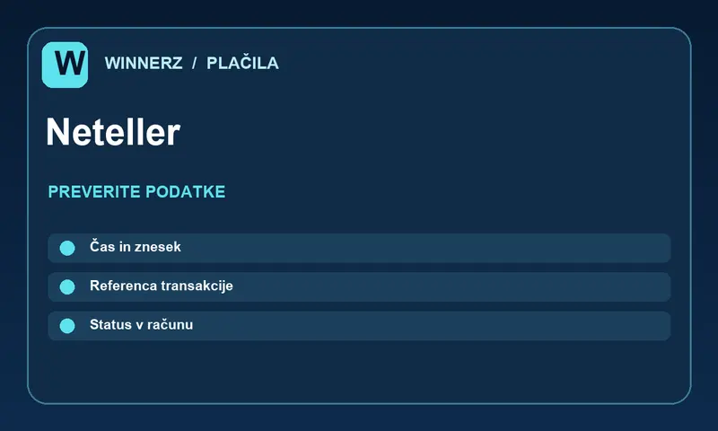 Preverjanje statusa plačila z metodo Neteller