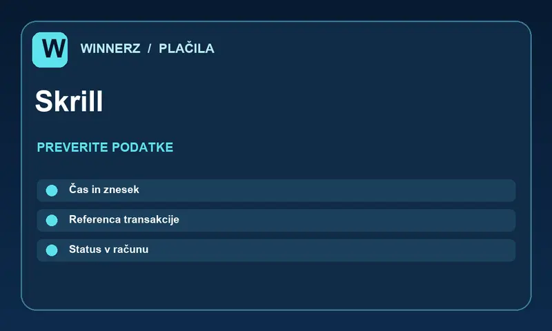 Preverjanje statusa plačila z metodo Skrill