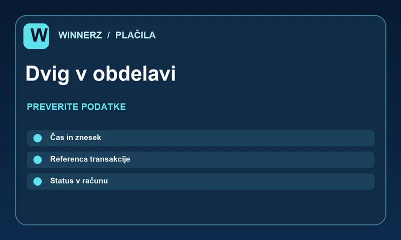 Preverjanje podatkov za dvig v obdelavi v Winnerz